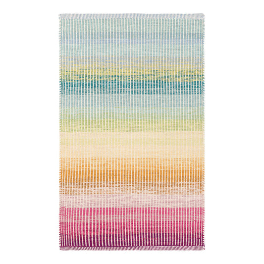 Watercolor Horizon Handwoven Cotton Rug | Multi