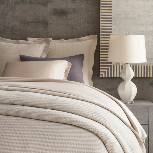 Interlaken Matelasse Coverlet | Sand