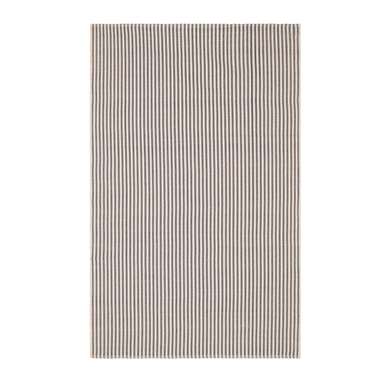 Pinstripe Handwoven Indoor/Outdoor Rug | Navy/Ivory
