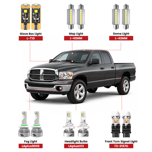 Fit for 2002-2008 Ram 1500 LED Bulbs Upgrade