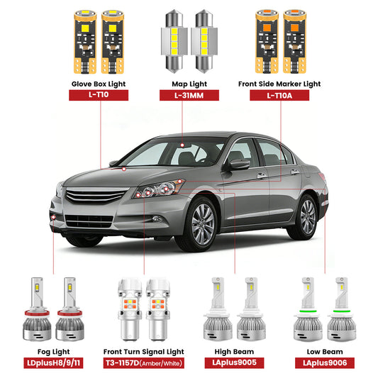 Fit for 2008-2012 Honda Accord LED Bulbs Upgrade