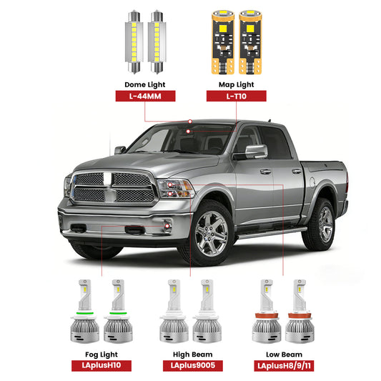 Fit for 2009-2012 Ram 1500 LED Bulbs 9005 H11 Exterior Interior Lights
