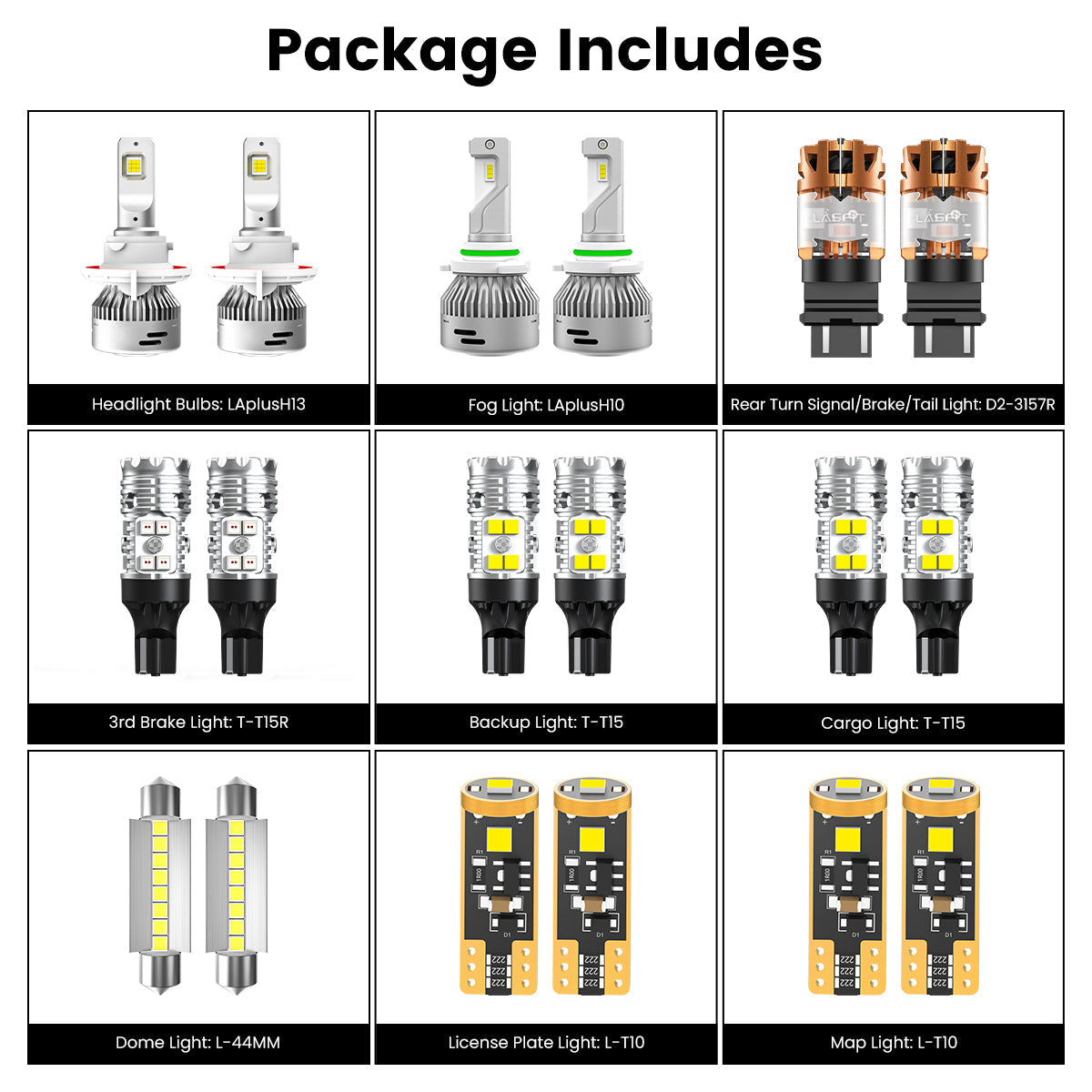 Fit for 2009-2012 Ram 1500 LED Bulbs 9005 H11 Exterior Interior Lights