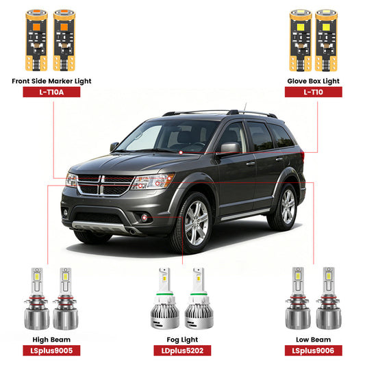 Fit for 2011-2020 Dodge Journey The Brightest LED Bulbs Upgrade