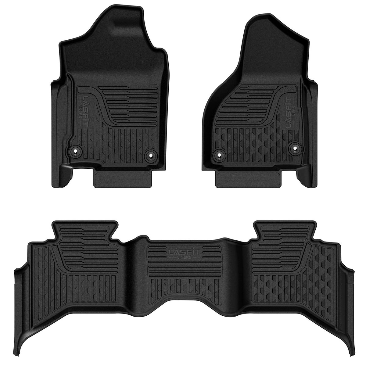 Fit for 2013-2018 Ram 1500 All-Weather 1st & 2nd row Floor Mats, Fit Carpet Floor Only