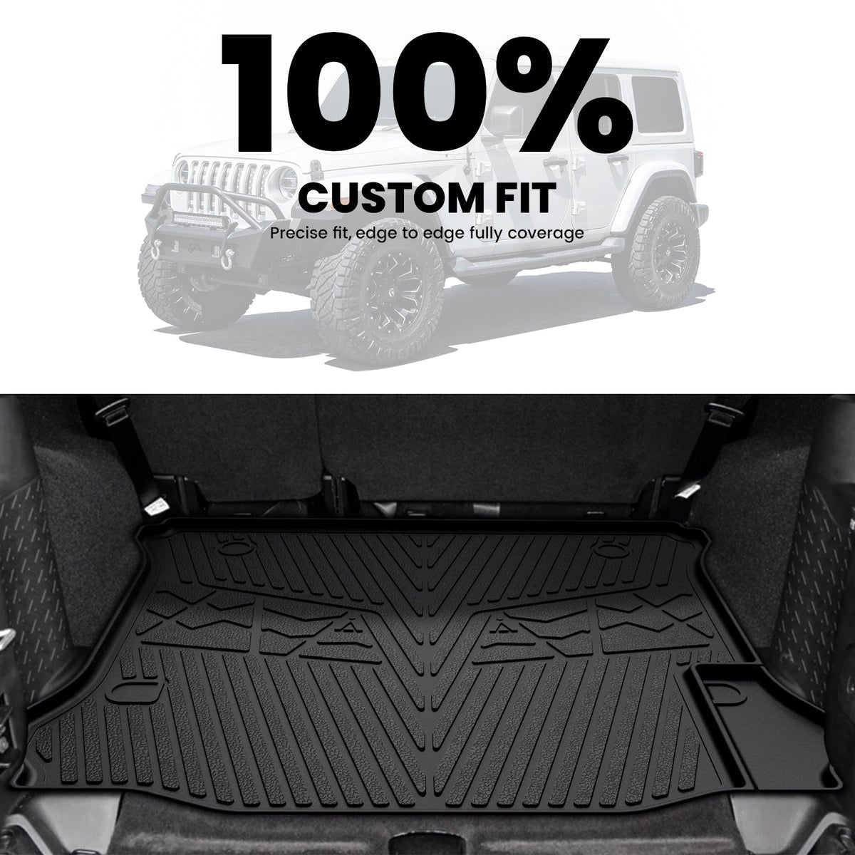 Fit for 2014-2018 Jeep Wrangler JK Floor Mats or Cargo Mat, For 4 Doors Only