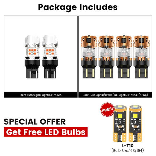 Fit for 2016-2023 Toyota Tacoma LED Turn Signal Bulbs