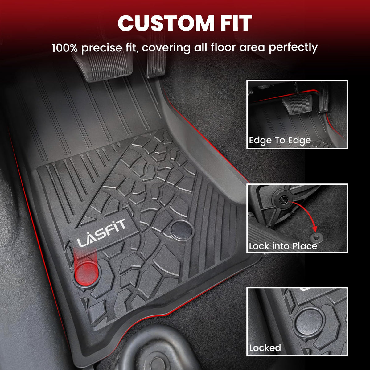 Fit for 2014-2018 Jeep Wrangler JK Floor Mats or Cargo Mat, For 4 Doors Only