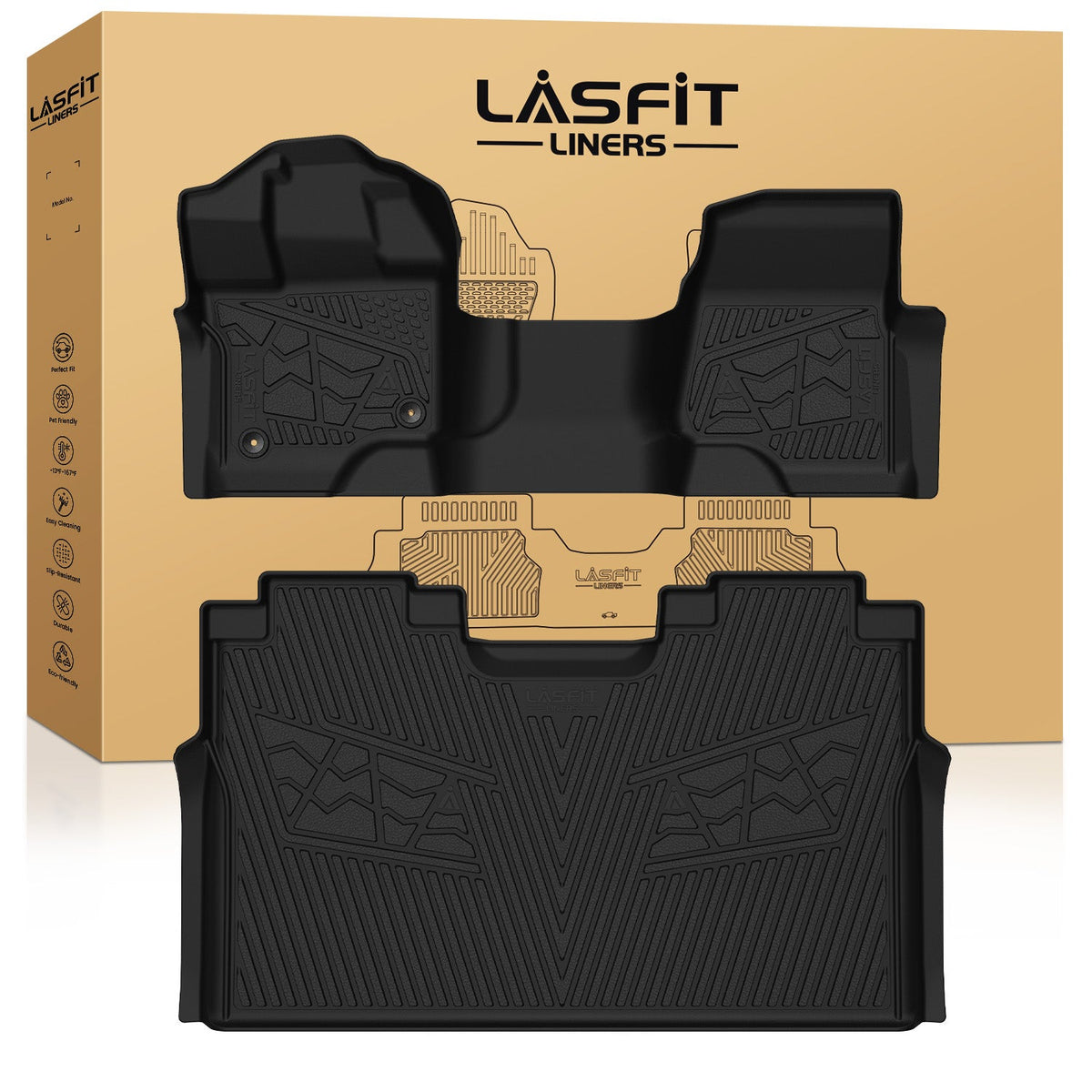Fit for 2015-2027 Ford F-150 & 22-26 Lightning Models Floor Mats, Fit Carpet Floor