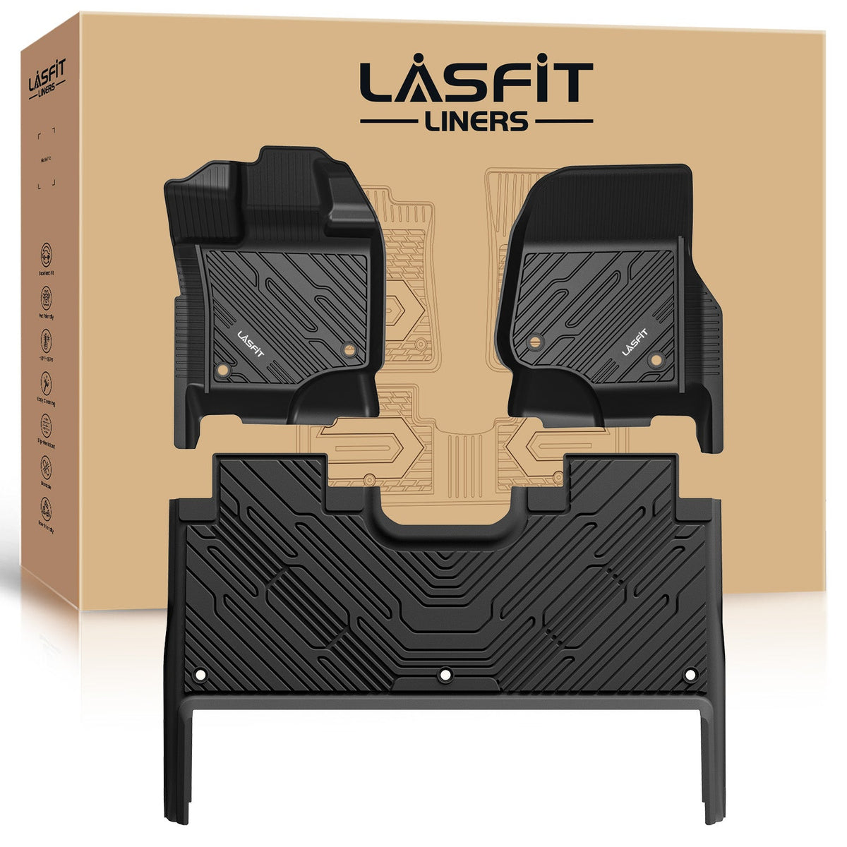 Fit for 2015-2027 Ford F-150 & 22-26 Lightning Models Floor Mats, Fit Carpet Floor