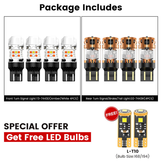 Fit for 2014-2026 Chevrolet Silverado 1500 LED Turn Signal Bulbs