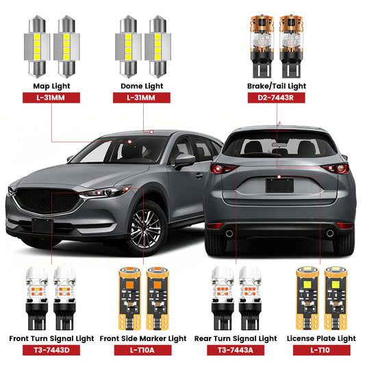 Fit for 2017-2021 Mazda CX-5 LED Exterior Interior Lights Upgrade