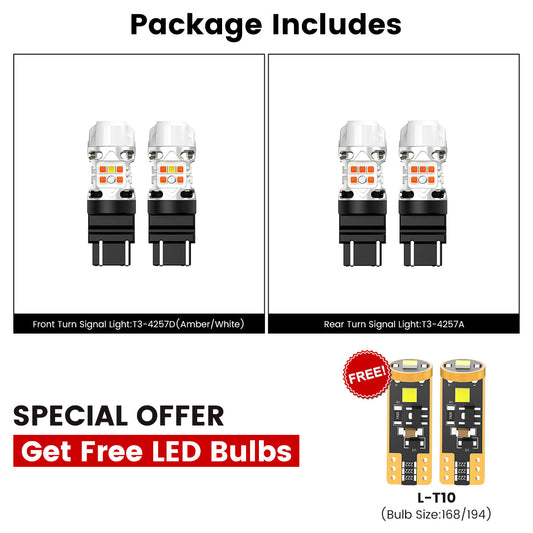 Fit for 2020-2022 Ford F-250 F-350 Super Duty LED Turn Signal Bulbs