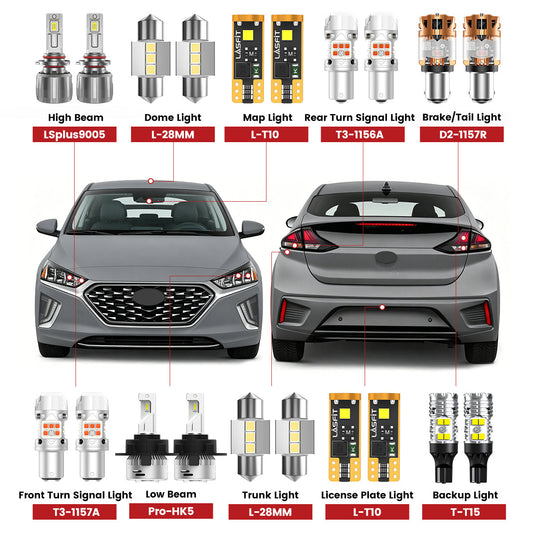 Fit for 2020-2022 Hyundai Ioniq The Brightest LED Bulbs Upgrade