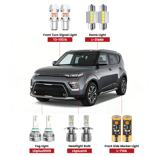 Fit for 2020-2022 Kia Soul LED Bulbs Upgrade