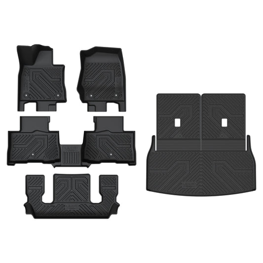 Fit for 2020-2027 Lincoln Aviator Floor Mats & Cargo & Seatback Mats, Fit 6 Seats Second Row without Center Console