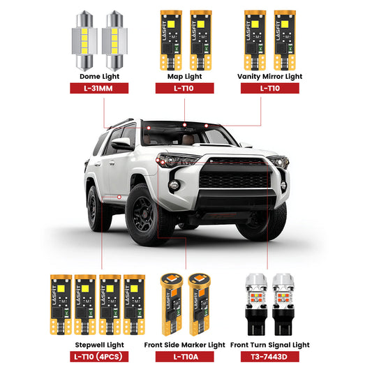 Fit for 2021-2024 Toyota 4Runner LED Exterior Interior Lights Upgrade | Tested and Verified