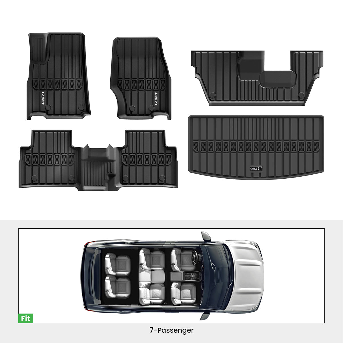 Fit for 2021-2027 Jeep Grand Cherokee L Floor Mats or Cargo Mat