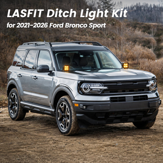 3-Inch & 4.8-Inch LED Pod Ditch Light Kits for 2021-2026 Ford Bronco Sport | Lasfit