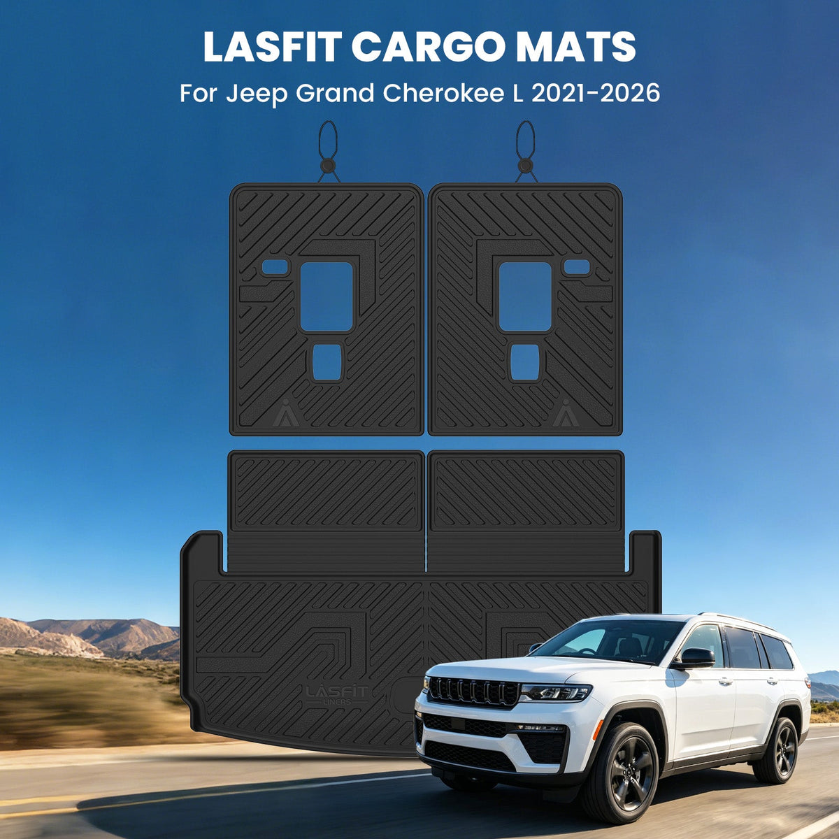 Fit for 2021-2027 Jeep Grand Cherokee L Floor Mats or Cargo Mat