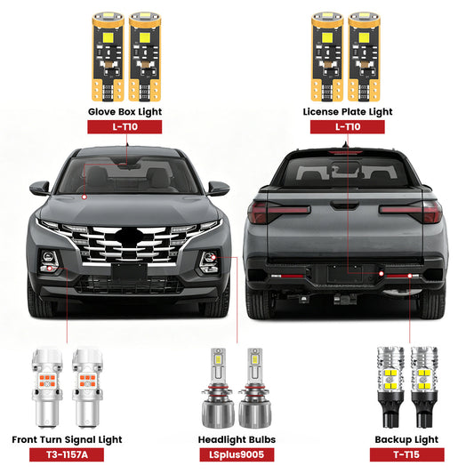 Fit for 2022-2023 Hyundai Santa Cruz The Brightest LED Bulbs Upgrade