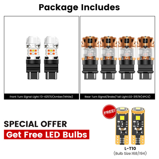 Fit for 2023-2026 Ford F-250 F-350 Super Duty LED Turn Signal Bulbs