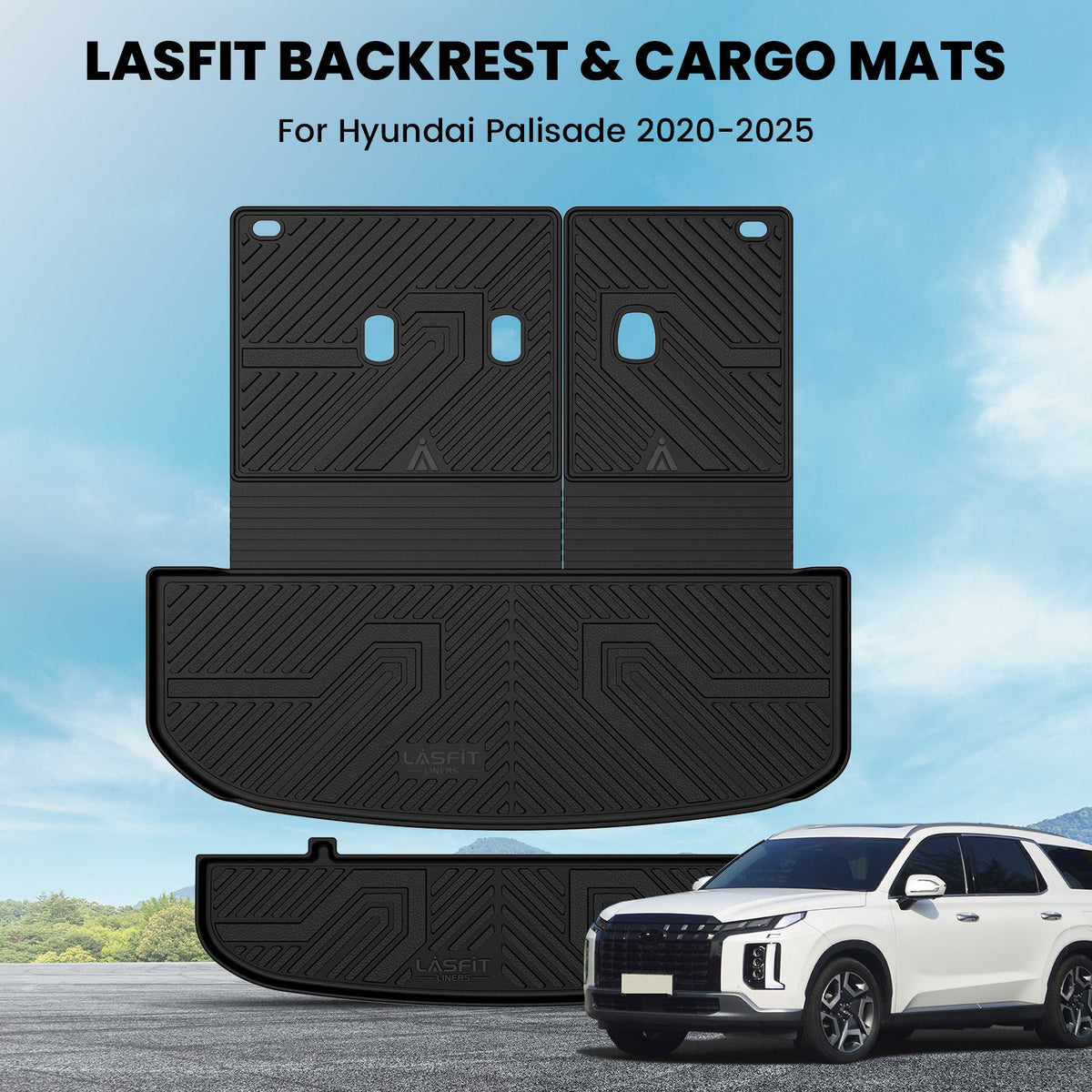 Fit for 2020-2025 Hyundai Palisade Floor Mats or Seatback & Cargo Mat, Fit 7 Seats or 8 Seats