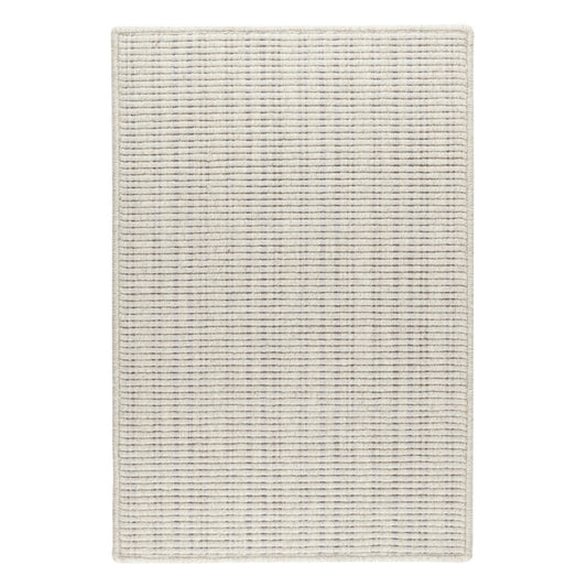 Warren Ticking Woven Wool Custom Rug | Silver