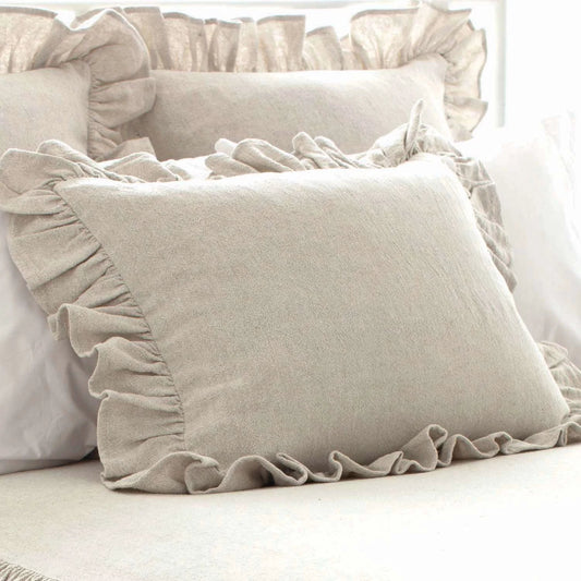Wilton Ruffle Sham | Natural