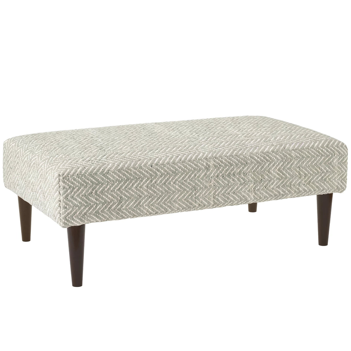 Herringbone Rug Ottoman | Ocean