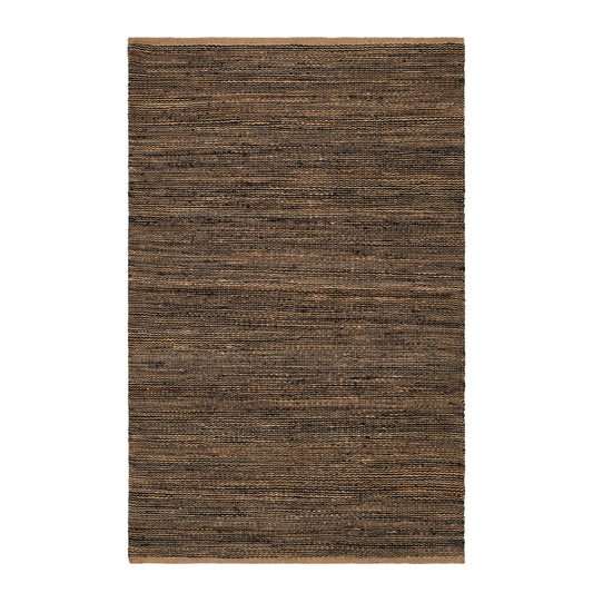 Striped Handwoven Jute Rug | Black/Natural