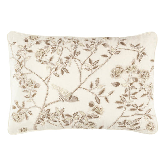 Jane Embroidered Decorative Pillow Cover | Plaster