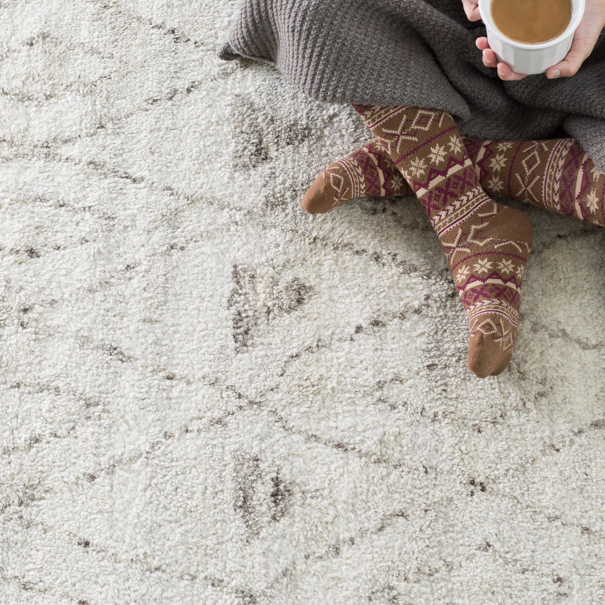 Masinissa Hand Knotted Wool Rug | Natural