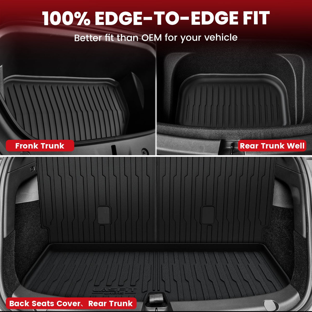 Fit for 2020-2025 Tesla Model Y Custom TPE Floor Mats or Cargo Mat