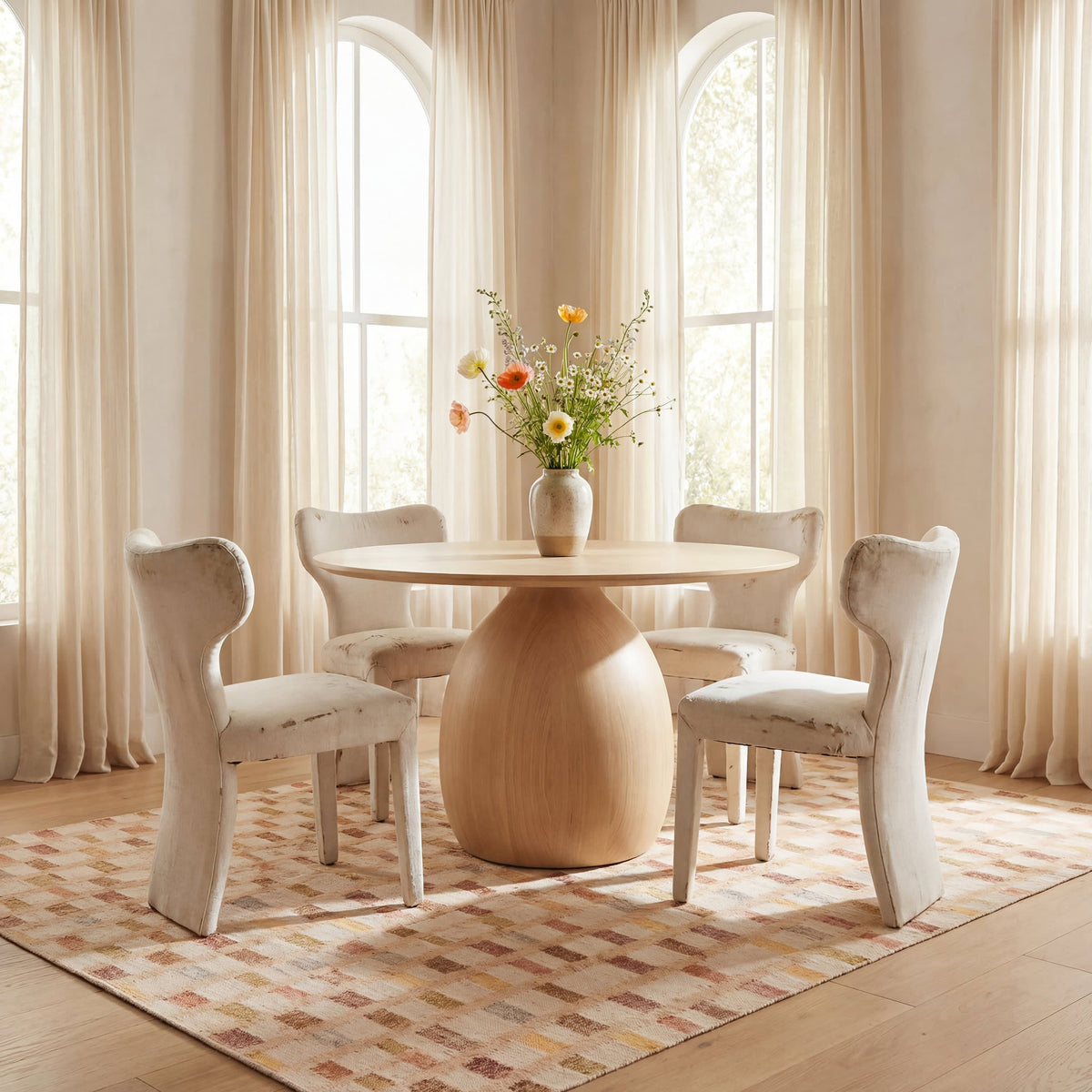 Virey Bohemian Geometric Washable Rug | Multicolor