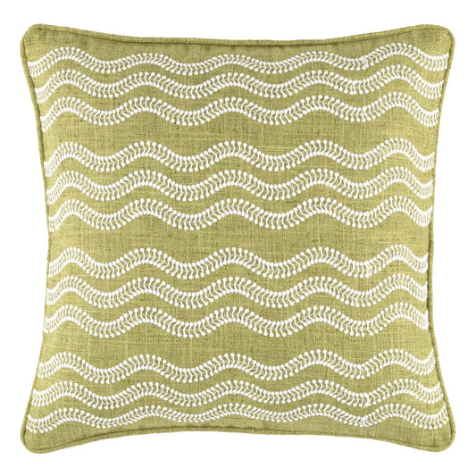 Scout Embroidered Indoor/Outdoor Decorative Pillow Cover | Green