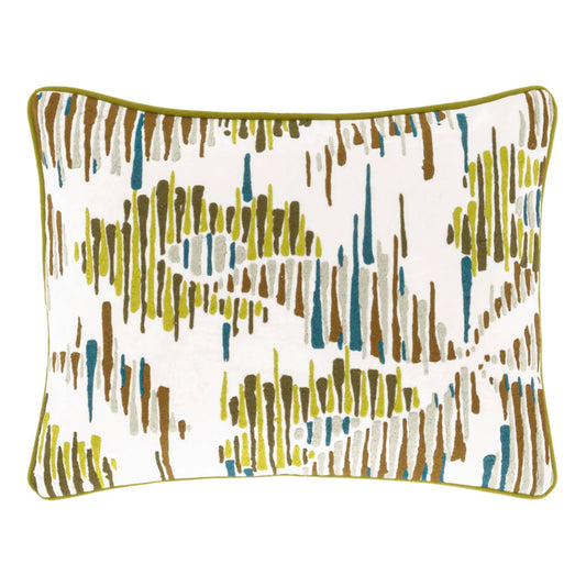 Boogie Board Embroidered Decorative Pillow Cover | Green