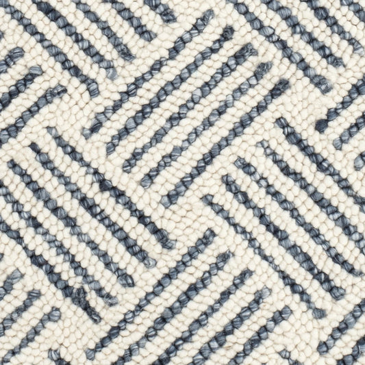 Layers Hand Hooked Wool Rug Swatch | Indigo