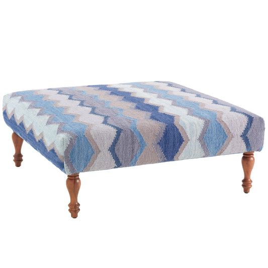 Safety Net Rug Ottoman | Blue