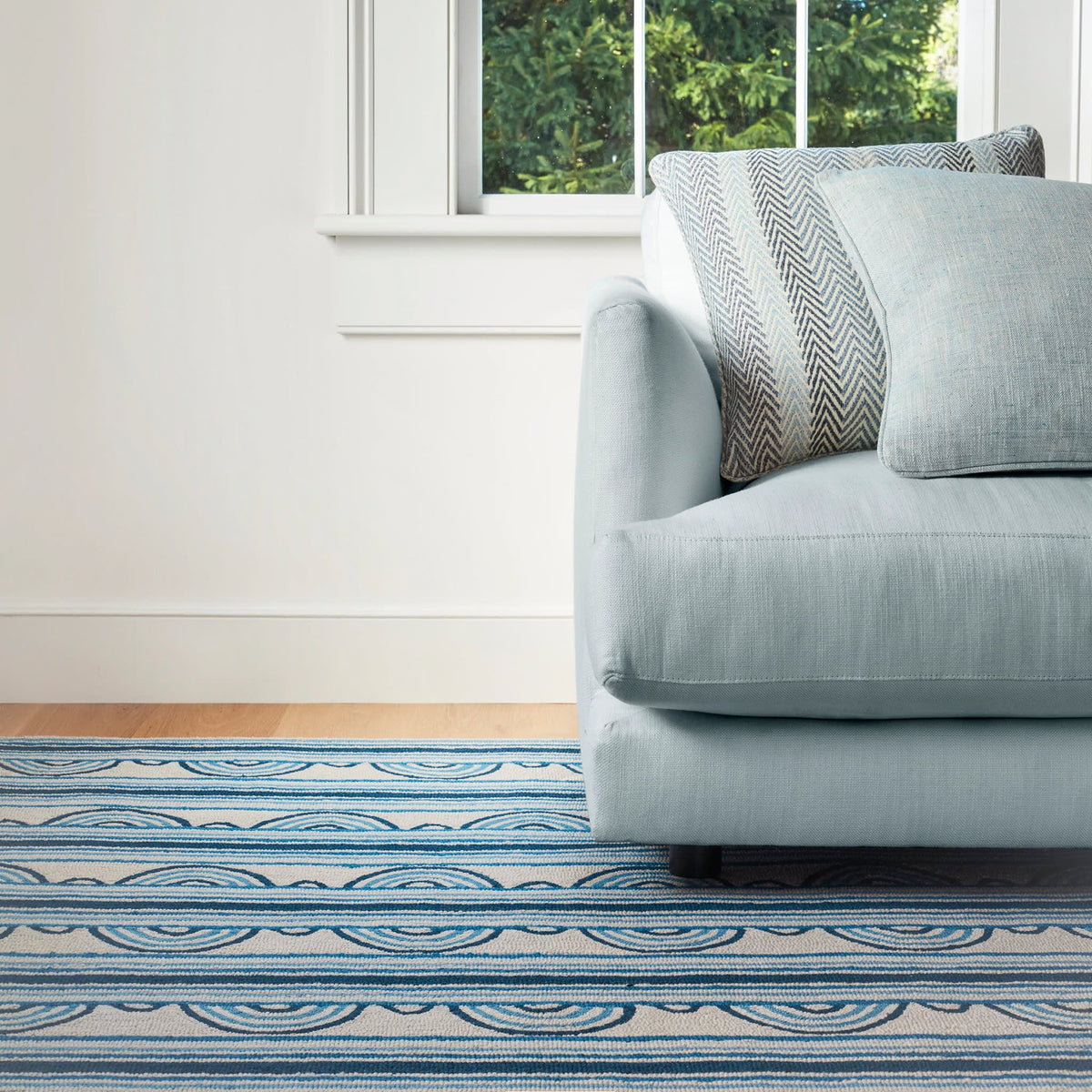 Greylock Indoor/Outdoor Decorative Pillow Cover | Soft Blue