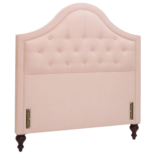 Washed Cotton Linen Low Essex Headboard | Slipper Pink