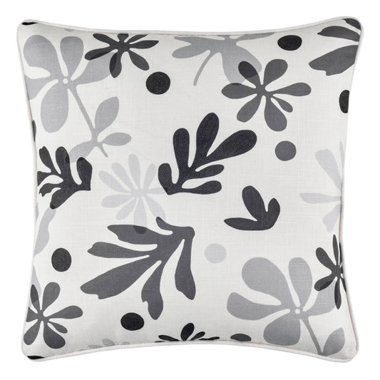 Henri Indoor/Outdoor Decorative Pillow Cover | Grey
