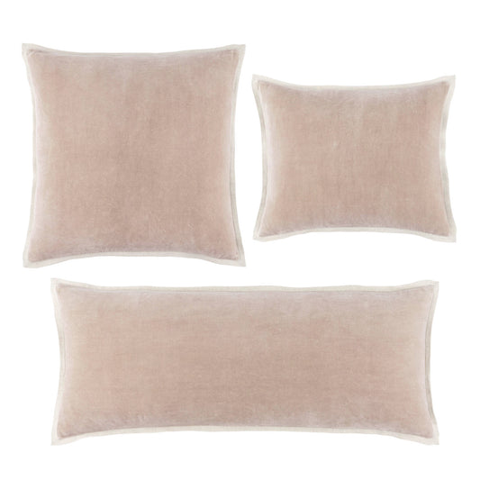 Gehry Velvet/Linen Decorative Pillow Cover | Stone