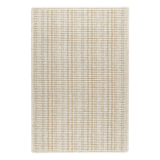 Warren Ticking Gold Woven Wool Custom Rug | Gold
