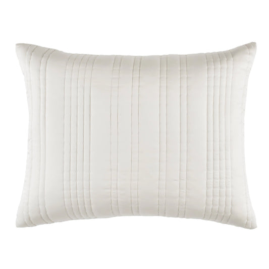 Blissful Bamboo Quilted Sham | Pearl/Silver