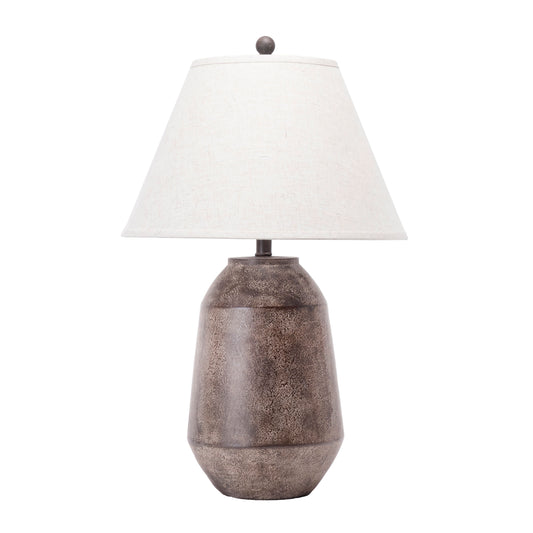 29-inch Mottled Resin Vintage Table Lamp | Brown