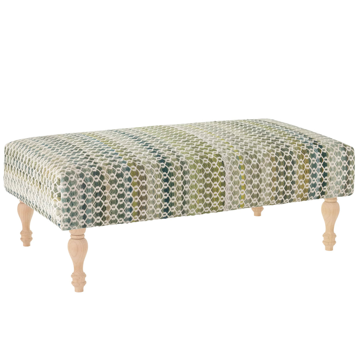 Poppy Rug Ottoman | Moss
