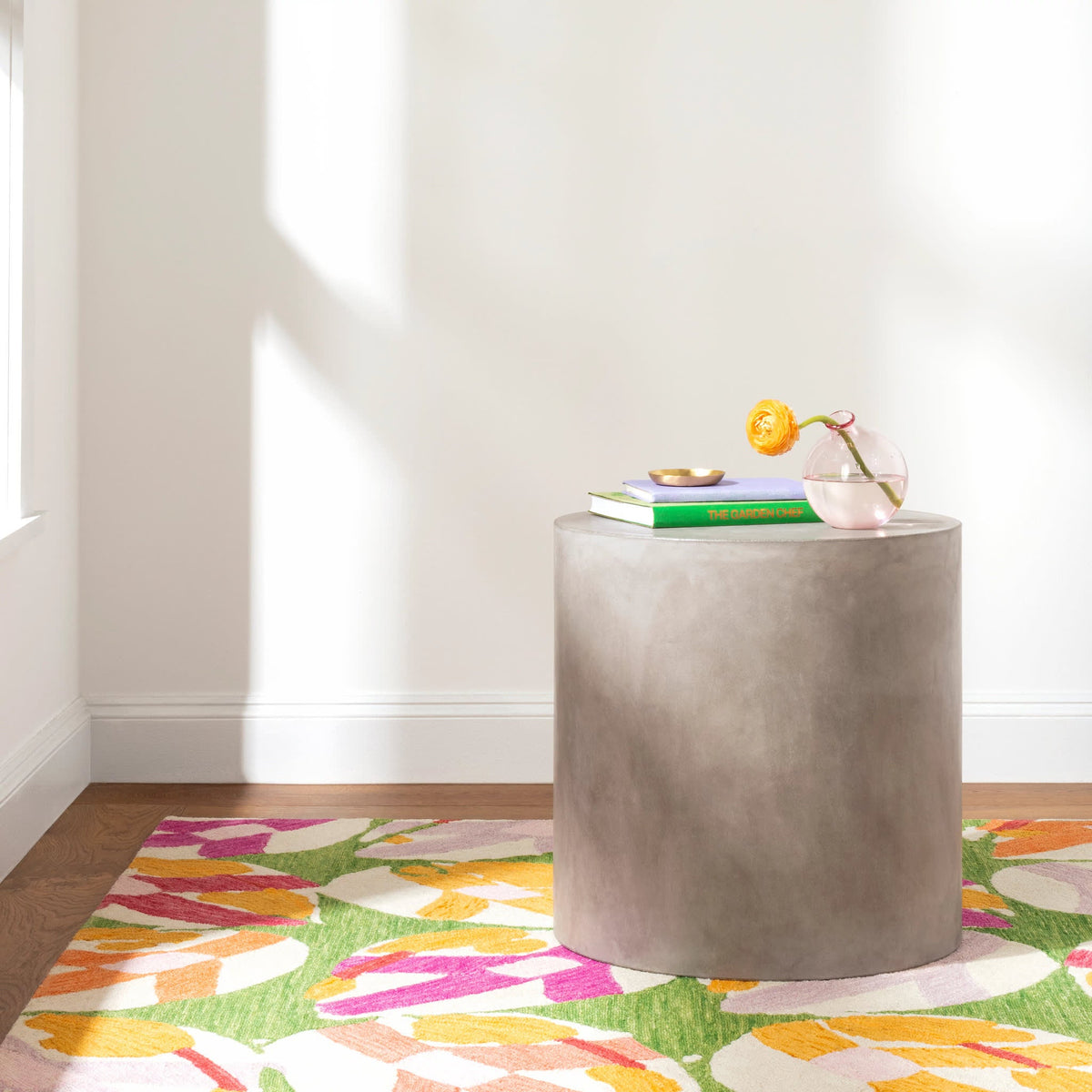 Lily Pad Hand Micro Hooked Wool Rug | Green