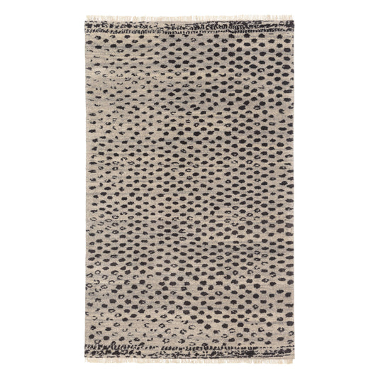 Hugo Hand Knotted Wool Rug | Black
