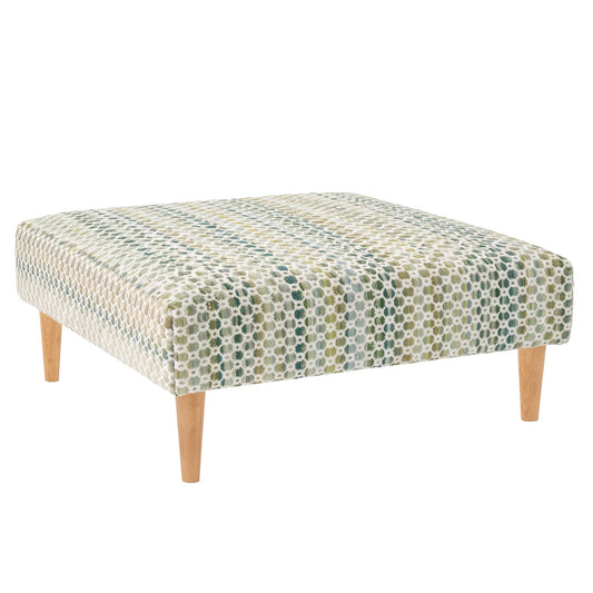 Poppy Rug Ottoman | Moss